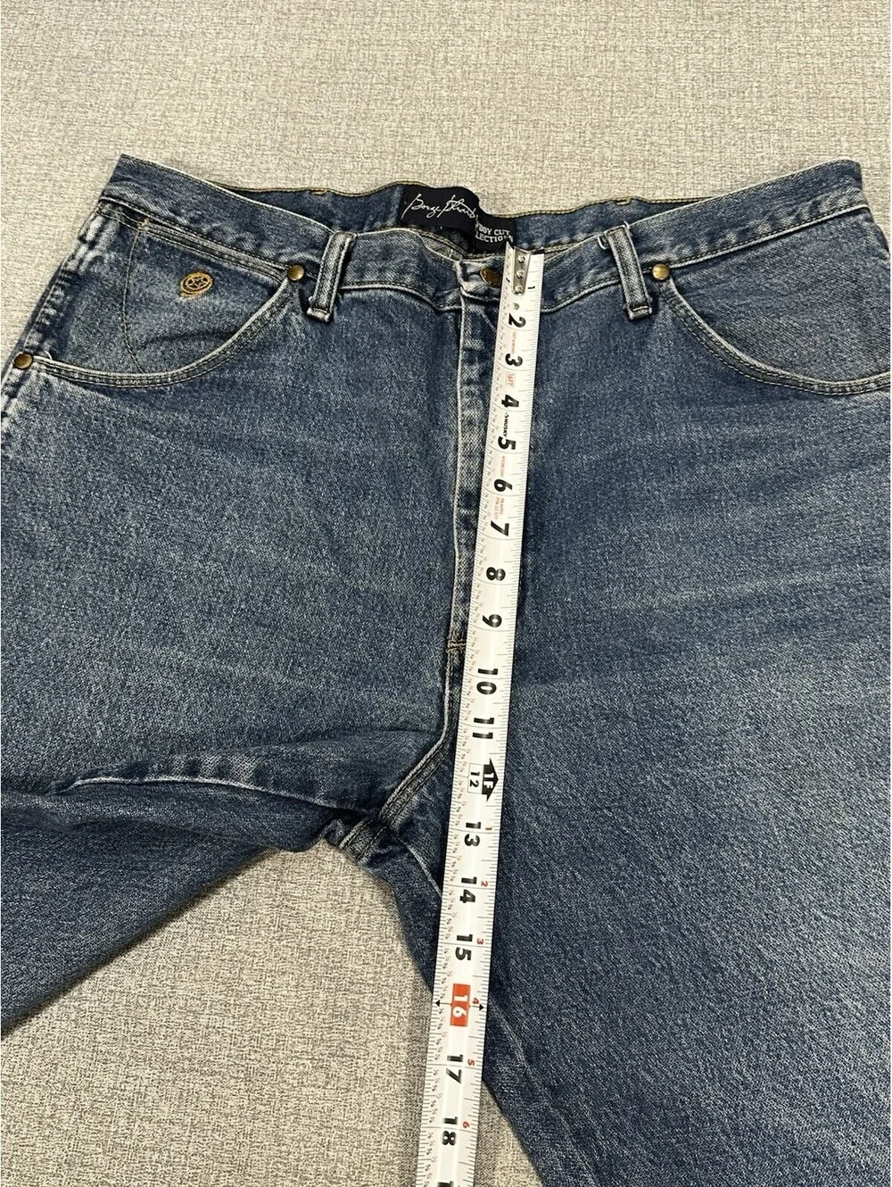 Wrangler George 37x31 Strait Jeans Cowboy Cut Men Blue Denim Straight Leg
